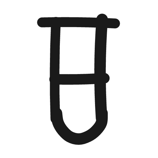 Test tube icon, line style, from Matita