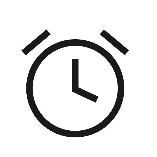 Alarm icon, solid style, from Material Design Light