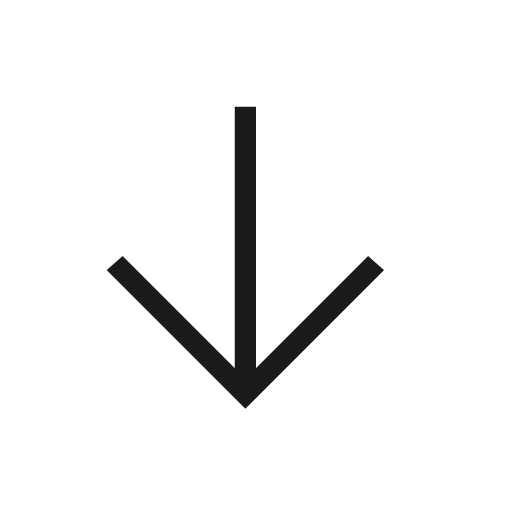 Arrow down icon, solid style, from Material Design Light