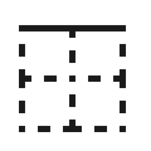 Border top icon, solid style, from Material Design Light