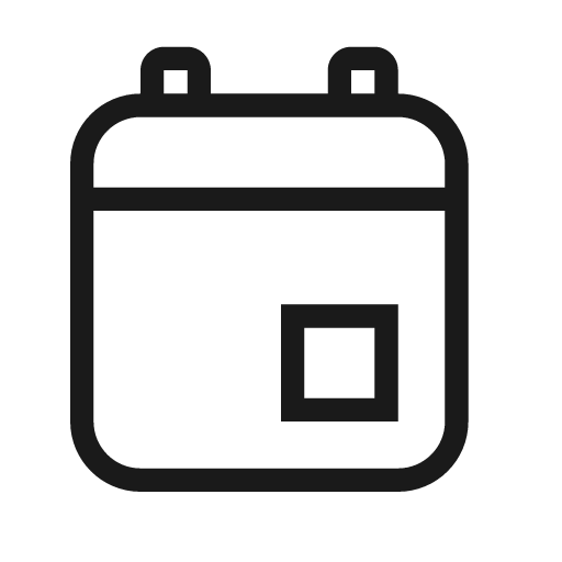 Calendar icon, solid style, from Material Design Light