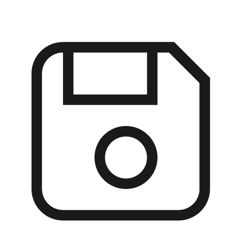 Content save icon, solid style, from Material Design Light