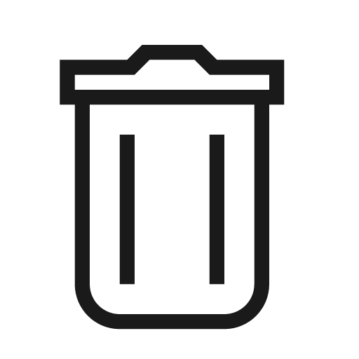 Delete icon, solid style, from Material Design Light