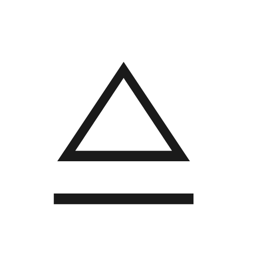 Eject icon, solid style, from Material Design Light