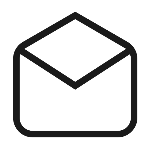 Email open icon, solid style, from Material Design Light