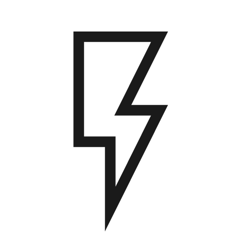 Flash icon, solid style, from Material Design Light