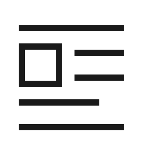 Format float left icon, solid style, from Material Design Light