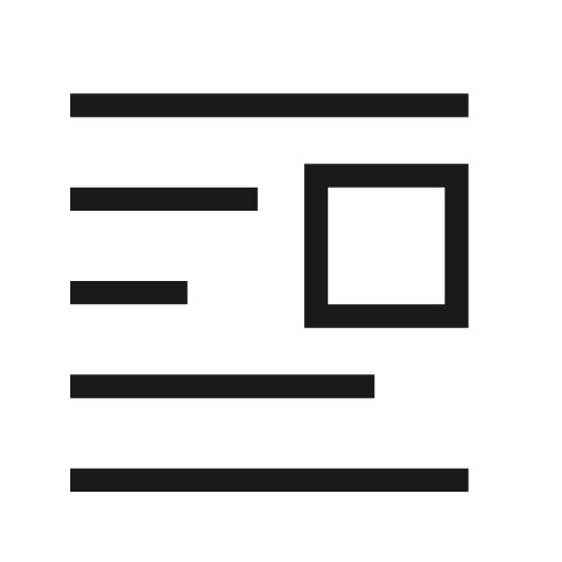 Format float right icon, solid style, from Material Design Light