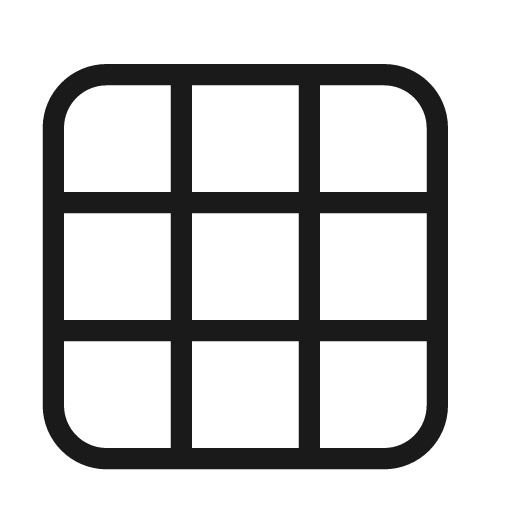Grid icon, solid style, from Material Design Light