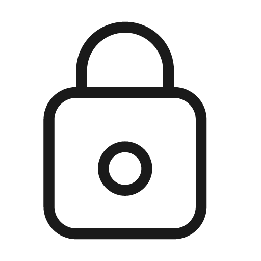 Lock icon, solid style, from Material Design Light