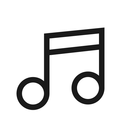 Music icon, solid style, from Material Design Light