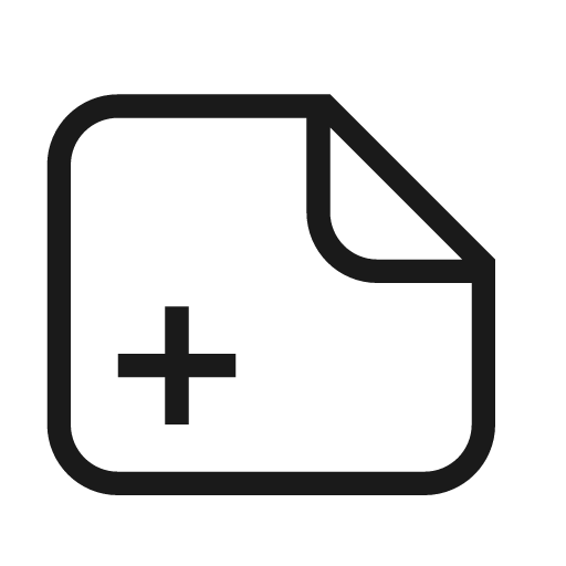 Note plus icon, solid style, from Material Design Light