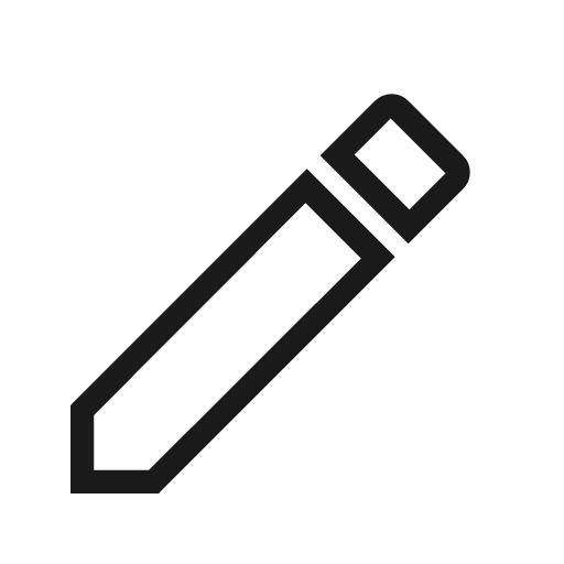 Pencil icon, solid style, from Material Design Light