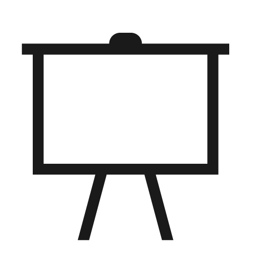 Presentation icon, solid style, from Material Design Light