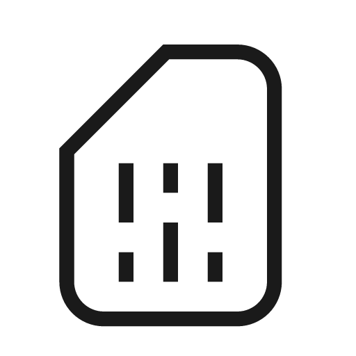 Sim icon, solid style, from Material Design Light