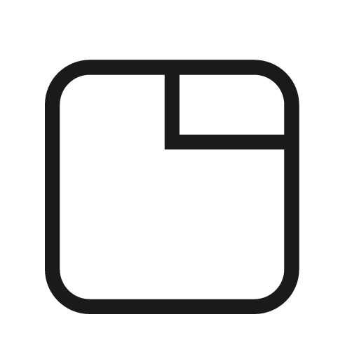 Tab icon, solid style, from Material Design Light