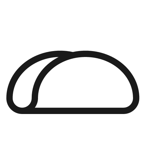Taco icon, solid style, from Material Design Light