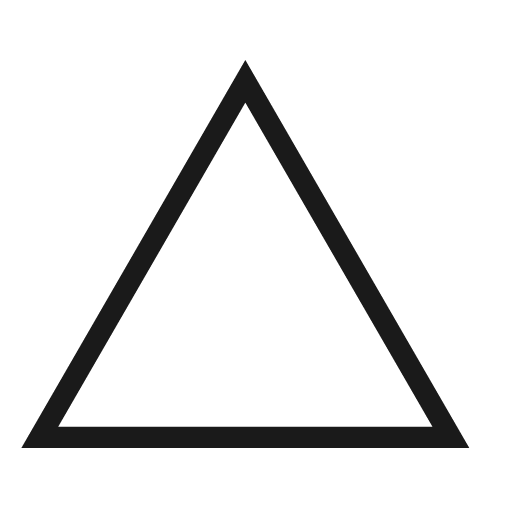 Triangle icon, solid style, from Material Design Light