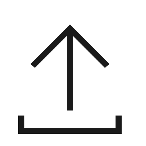 Upload icon, solid style, from Material Design Light