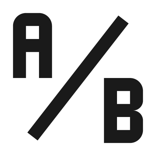 Ab testing icon, solid style, from Material Design Icons