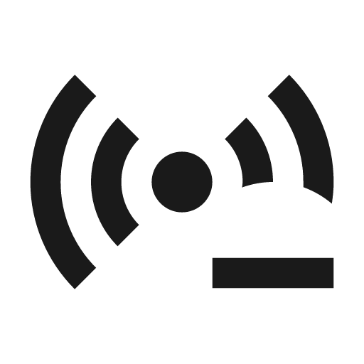 Access point minus icon, solid style, from Material Design Icons