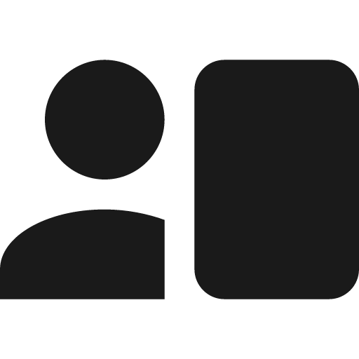 Account card icon, solid style, from Material Design Icons