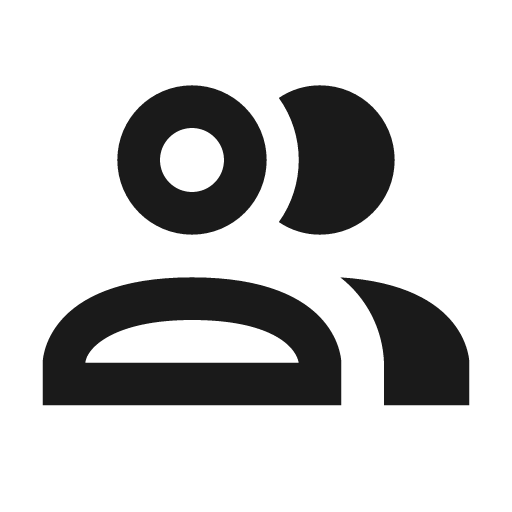 Account multiple outline icon, outline style, from Material Design Icons