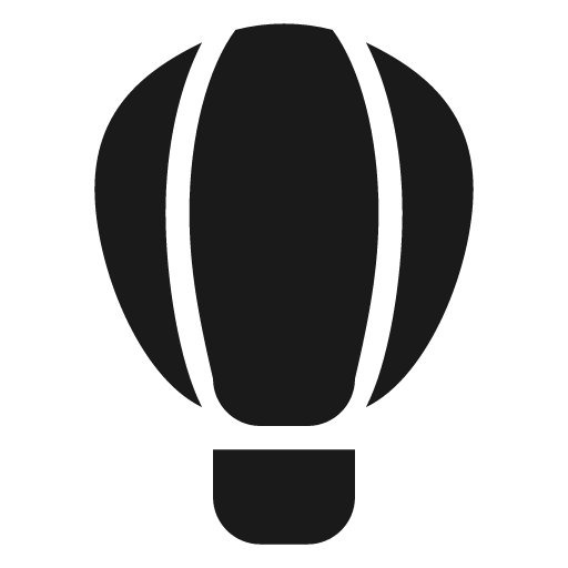 Airballoon icon, solid style, from Material Design Icons