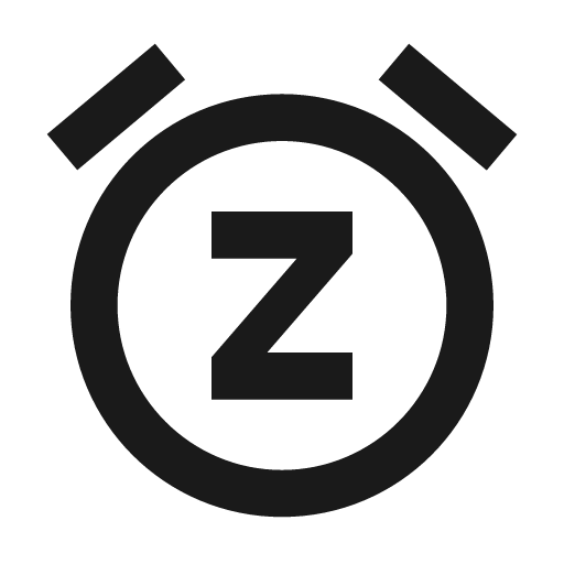Alarm snooze icon, solid style, from Material Design Icons