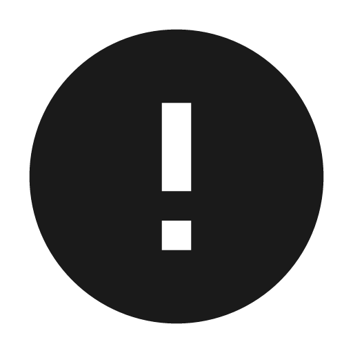 Alert circle icon, solid style, from Material Design Icons