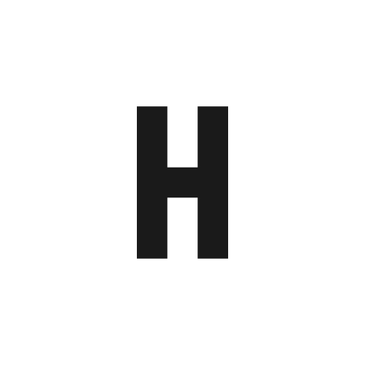 Alpha h icon, solid style, from Material Design Icons