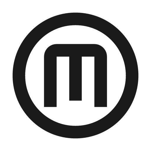 Alpha m circle outline icon, outline style, from Material Design Icons