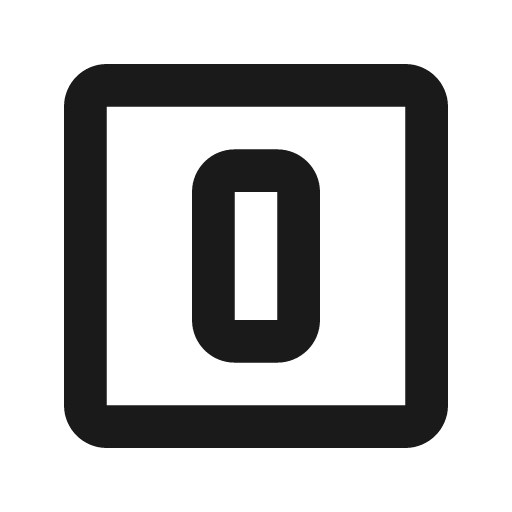 Alpha o box outline icon, outline style, from Material Design Icons
