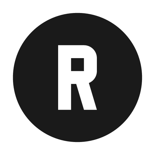 Alpha r circle icon, solid style, from Material Design Icons