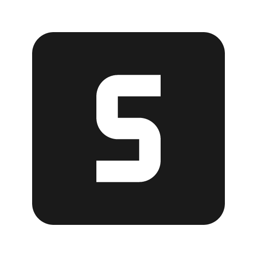 Alpha s box icon, solid style, from Material Design Icons