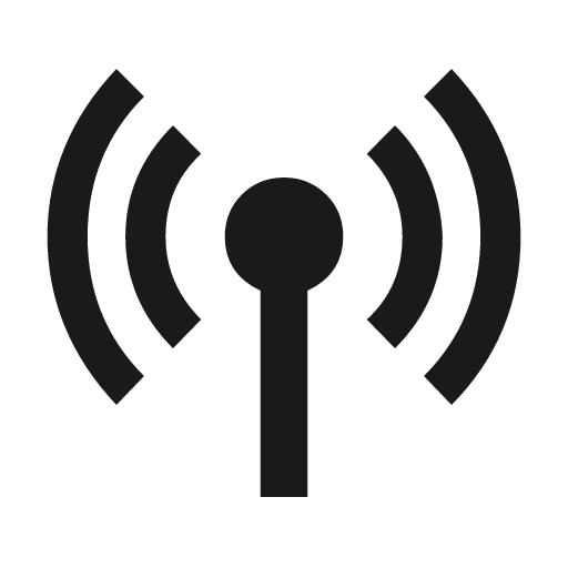 Antenna icon, solid style, from Material Design Icons
