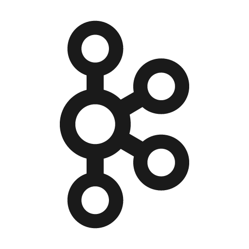 Apache kafka icon, solid style, from Material Design Icons