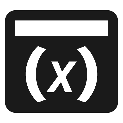 Application variable icon, solid style, from Material Design Icons