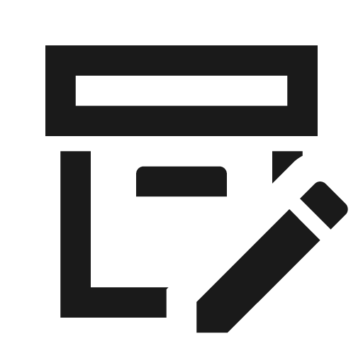 Archive edit outline icon, outline style, from Material Design Icons