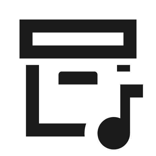 Archive music outline icon, outline style, from Material Design Icons