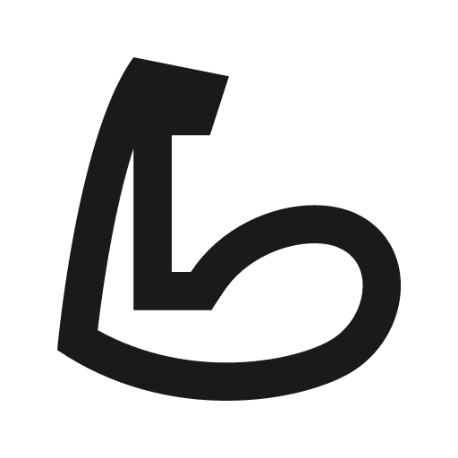 Arm flex outline icon, outline style, from Material Design Icons