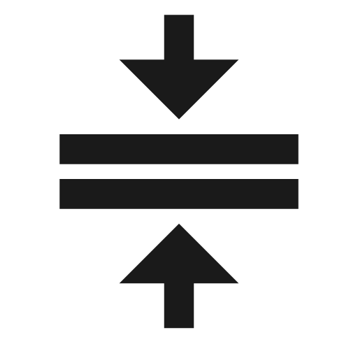 Arrow collapse vertical icon, solid style, from Material Design Icons