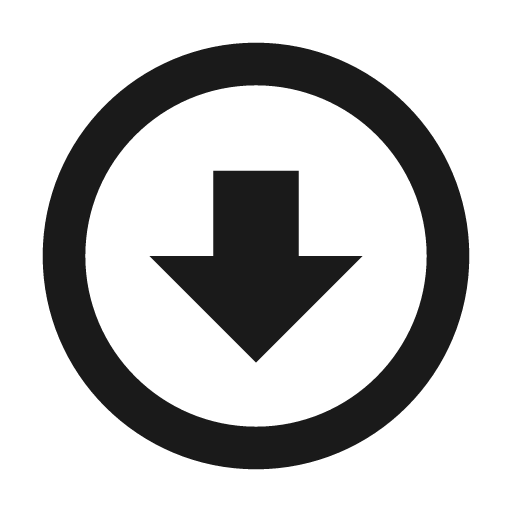 Arrow down bold circle outline icon, outline style, from Material Design Icons