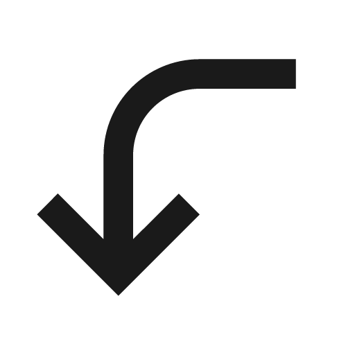 Arrow down left icon, solid style, from Material Design Icons