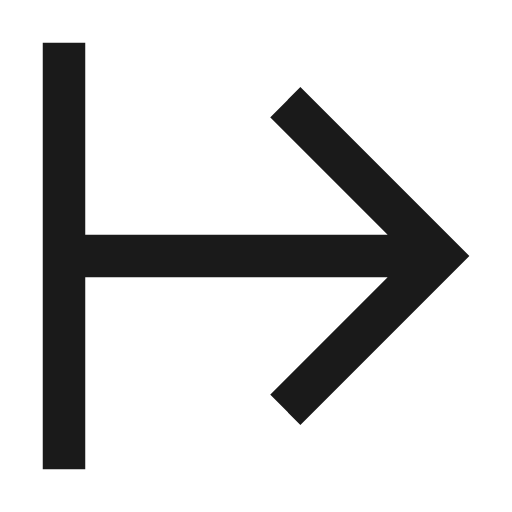 Arrow expand right icon, solid style, from Material Design Icons