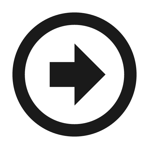 Arrow right bold circle outline icon, outline style, from Material Design Icons