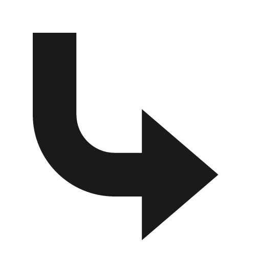 Arrow right bottom bold icon, bold style, from Material Design Icons