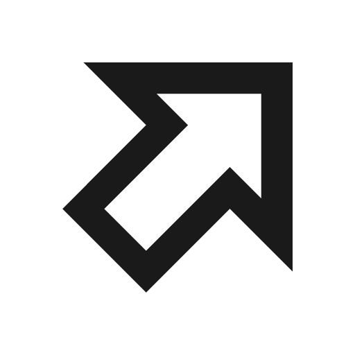 Arrow top right bold outline icon, outline style, from Material Design Icons