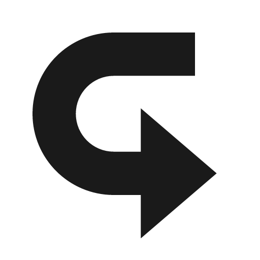 Arrow u right bottom bold icon, bold style, from Material Design Icons