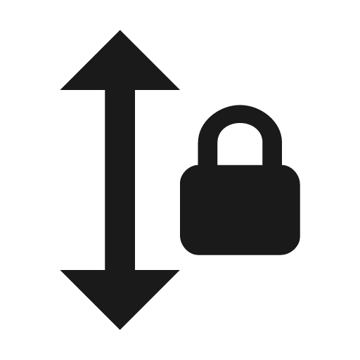 Arrow vertical lock icon, solid style, from Material Design Icons